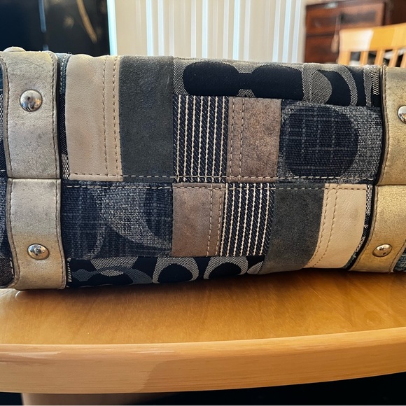 Coach 90s 2k denim patchwork purse- good condition - Picture 3 of 13